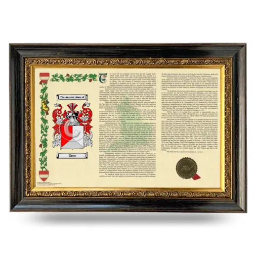 Grue Armorial Landscape Framed - Heirloom