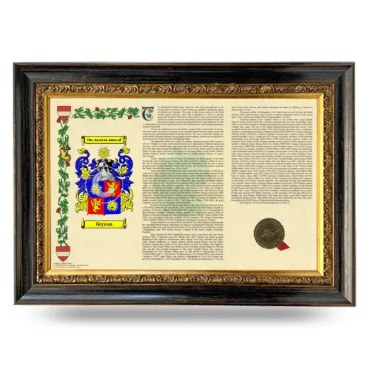 Grymm Armorial Landscape Framed - Heirloom