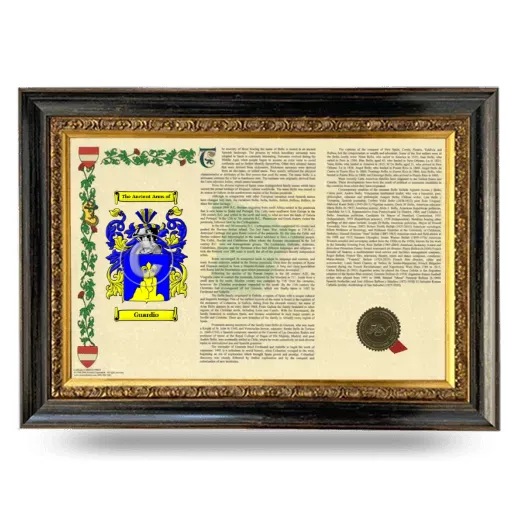 Guardio Armorial Landscape Framed - Heirloom