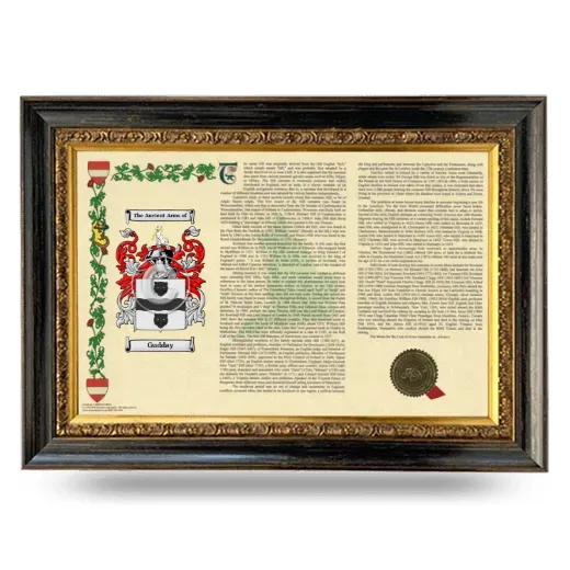 Gudday Armorial Landscape Framed - Heirloom