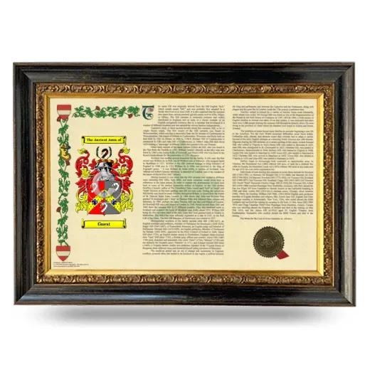 Guest Armorial Landscape Framed - Heirloom