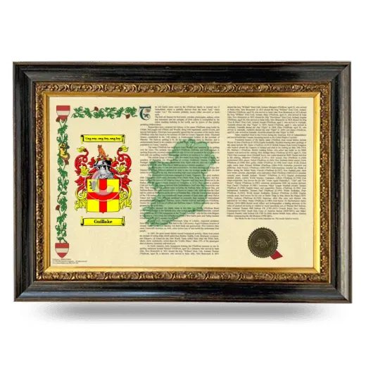 Guillake Armorial Landscape Framed - Heirloom
