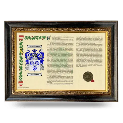 Guillaumard Armorial Landscape Framed - Heirloom