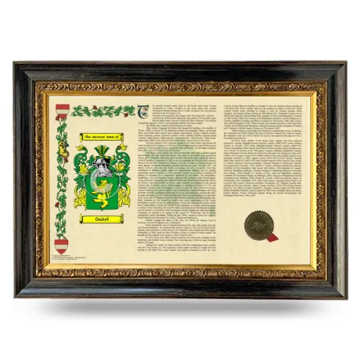 Guitel Armorial Landscape Framed - Heirloom