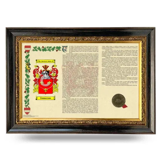 Gunnarson Armorial Landscape Framed - Heirloom
