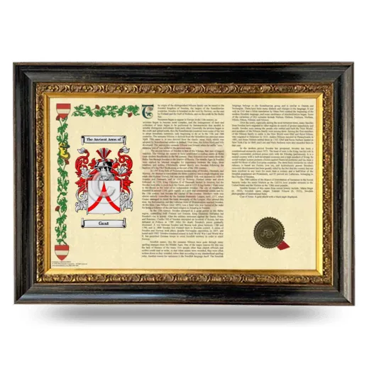 Gust Armorial Landscape Framed - Heirloom