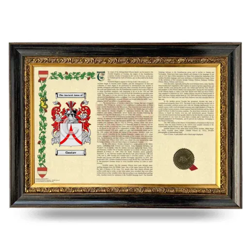 Gustav Armorial Landscape Framed - Heirloom