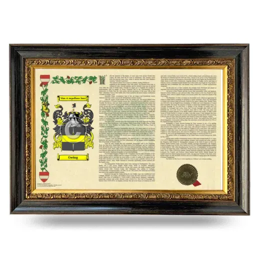 Gwing Armorial Landscape Framed - Heirloom