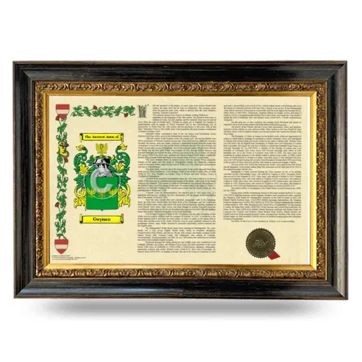Gwynan Armorial Landscape Framed - Heirloom