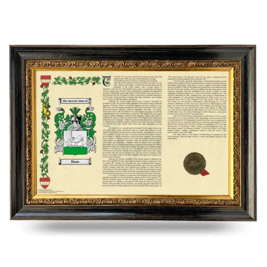 Haas Armorial Landscape Framed - Heirloom