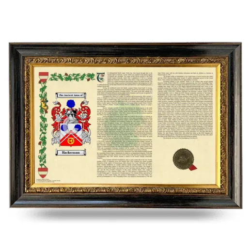 Hackerman Armorial Landscape Framed - Heirloom