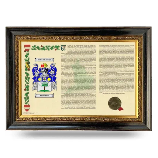 Haddrick Armorial Landscape Framed - Heirloom