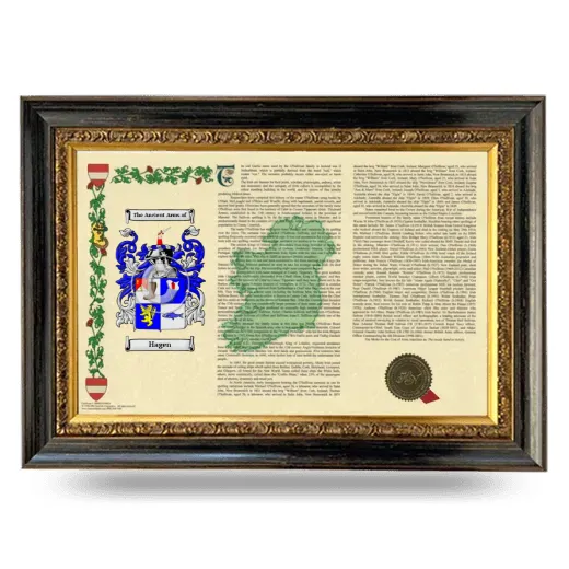 Hagen Armorial Landscape Framed - Heirloom