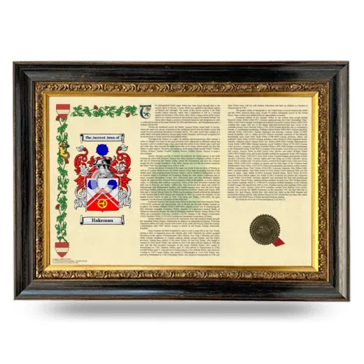 Hakeman Armorial Landscape Framed - Heirloom
