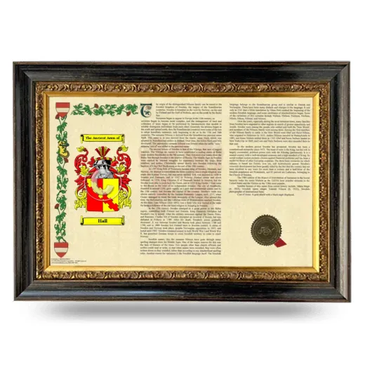 Hall Armorial Landscape Framed - Heirloom