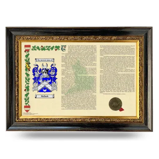 Hallack Armorial Landscape Framed - Heirloom
