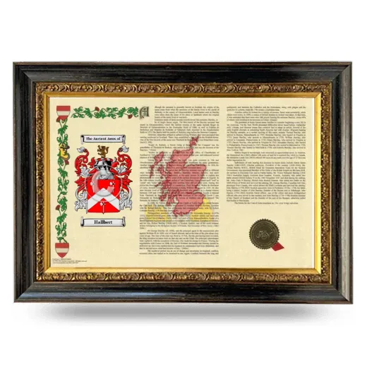 Hallbert Armorial Landscape Framed - Heirloom