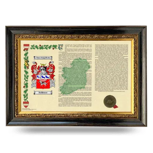 Hallerent Armorial Landscape Framed - Heirloom