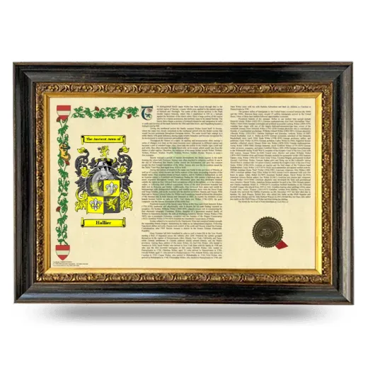 Hallier Armorial Landscape Framed - Heirloom
