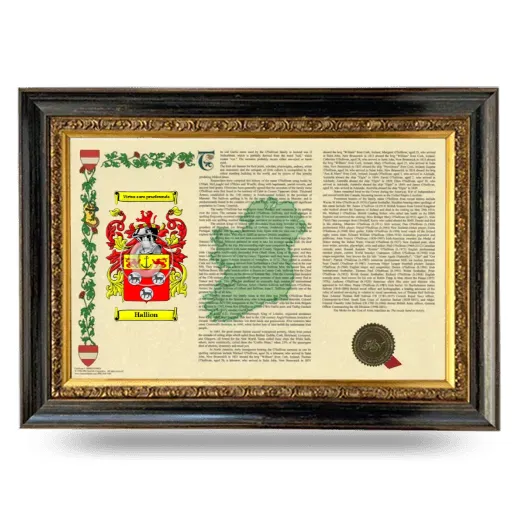 Hallion Armorial Landscape Framed - Heirloom