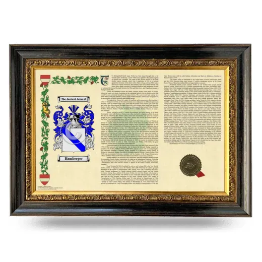 Hamberger Armorial Landscape Framed - Heirloom