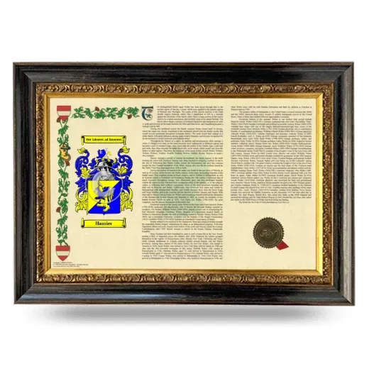 Hamier Armorial Landscape Framed - Heirloom