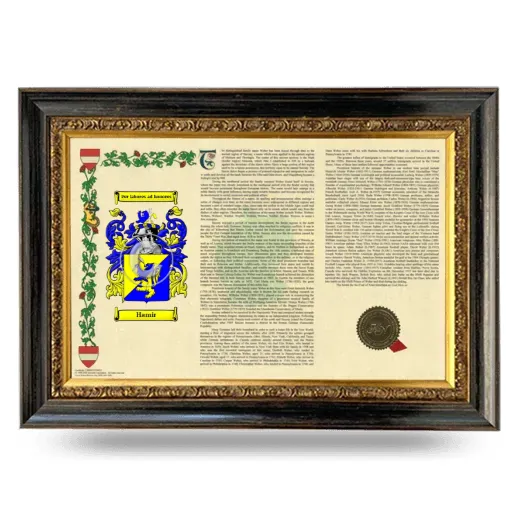 Hamir Armorial Landscape Framed - Heirloom