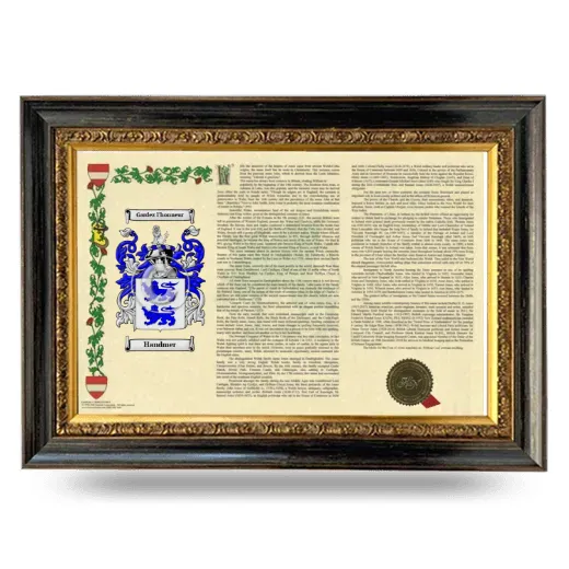 Handmer Armorial Landscape Framed - Heirloom