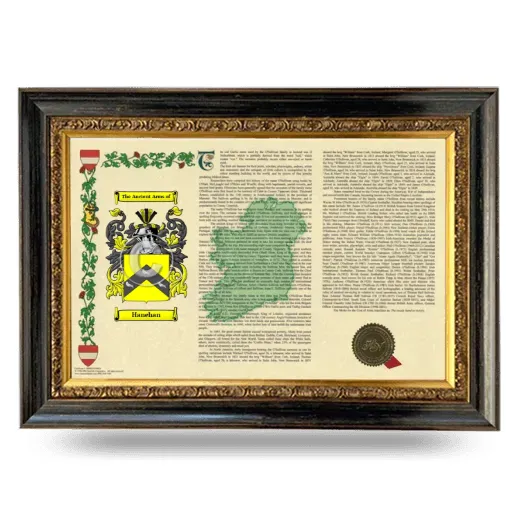 Hanehan Armorial Landscape Framed - Heirloom