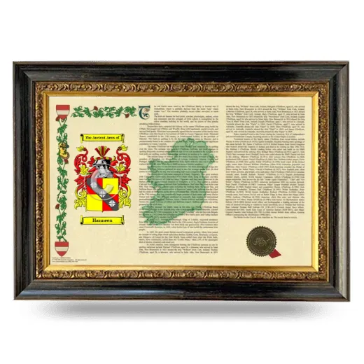 Hanneen Armorial Landscape Framed - Heirloom