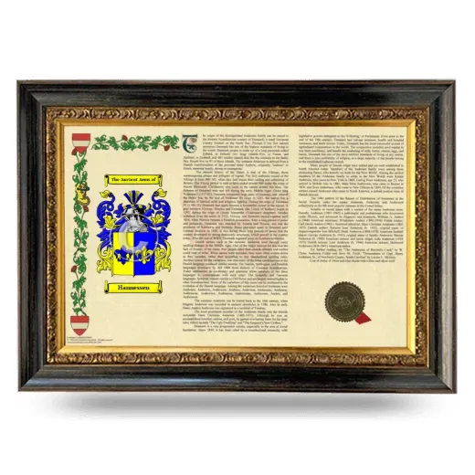 Hannessen Armorial Landscape Framed - Heirloom