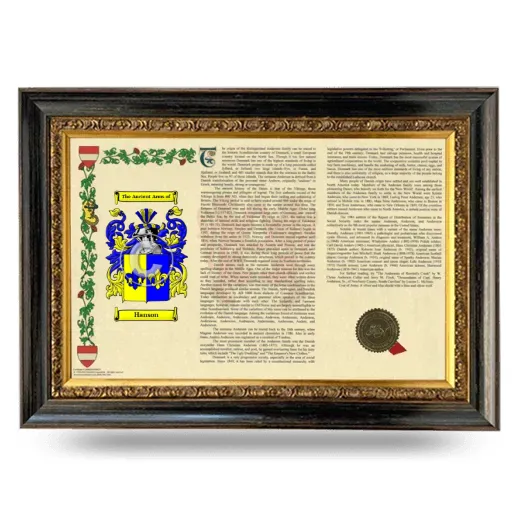 Hanson Armorial Landscape Framed - Heirloom