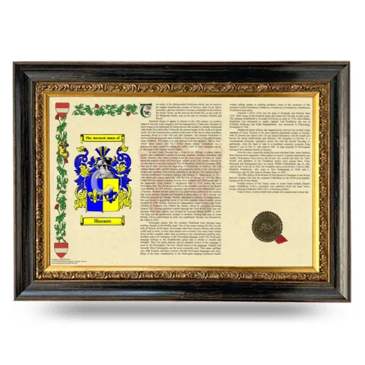 Hanson Armorial Landscape Framed - Heirloom