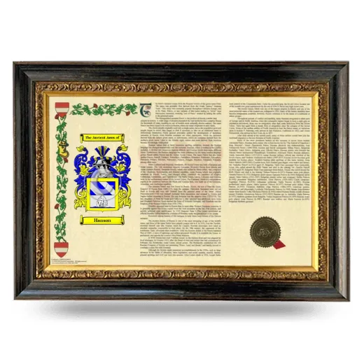 Hanson Armorial Landscape Framed - Heirloom