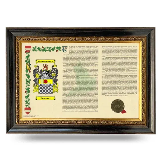 Hapenney Armorial Landscape Framed - Heirloom