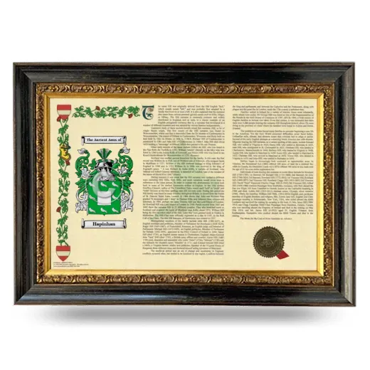Hapinhan Armorial Landscape Framed - Heirloom