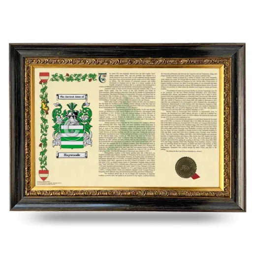 Hapwoode Armorial Landscape Framed - Heirloom