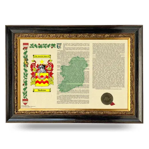 Harkcom Armorial Landscape Framed - Heirloom