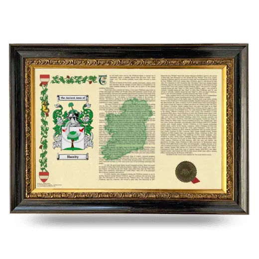 Harrity Armorial Landscape Framed - Heirloom