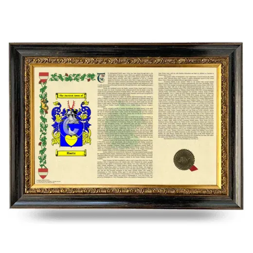 Hartz Armorial Landscape Framed - Heirloom