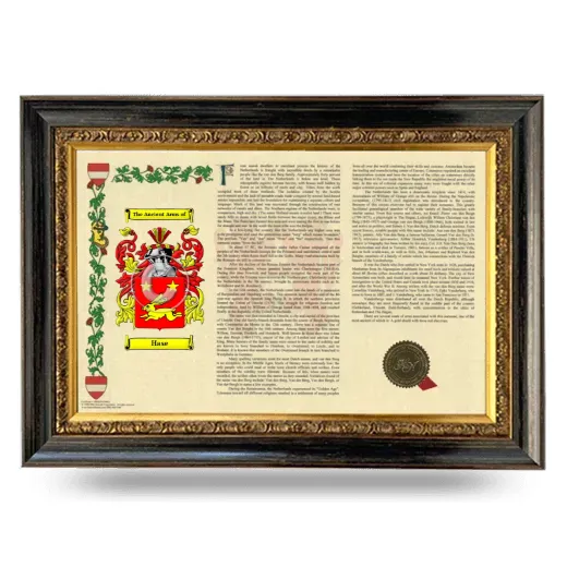Hase Armorial Landscape Framed - Heirloom