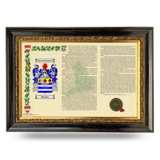 Hassert Armorial Landscape Framed - Heirloom