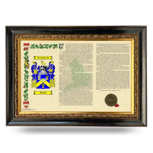 Hatom Armorial Landscape Framed - Heirloom