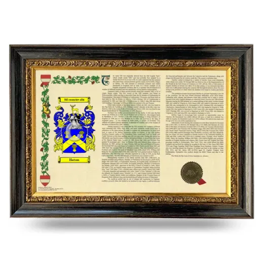 Haton Armorial Landscape Framed - Heirloom