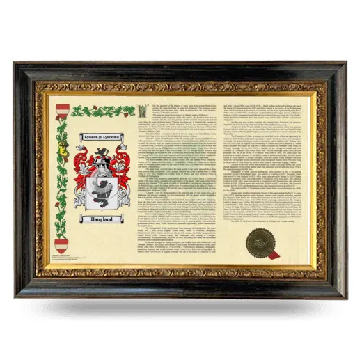 Haugland Armorial Landscape Framed - Heirloom