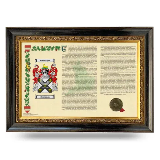 Haukings Armorial Landscape Framed - Heirloom