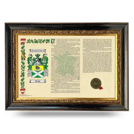 Haupt Armorial Landscape Framed - Heirloom