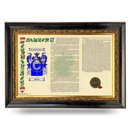 Hauss Armorial Landscape Framed - Heirloom