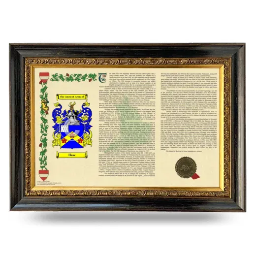 Haw Armorial Landscape Framed - Heirloom