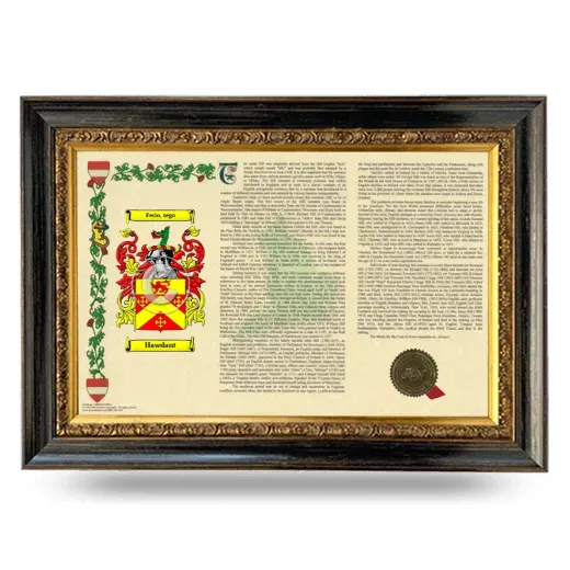 Hawdant Armorial Landscape Framed - Heirloom